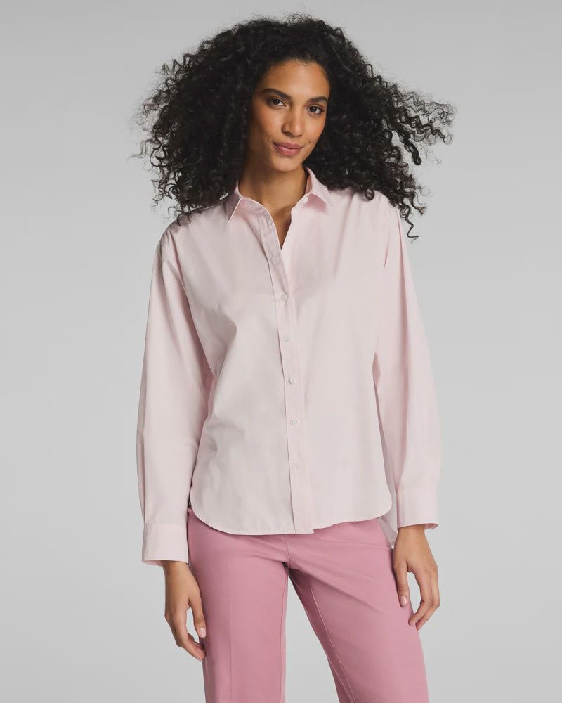 Poplin Oversized Button-Up Shirt
