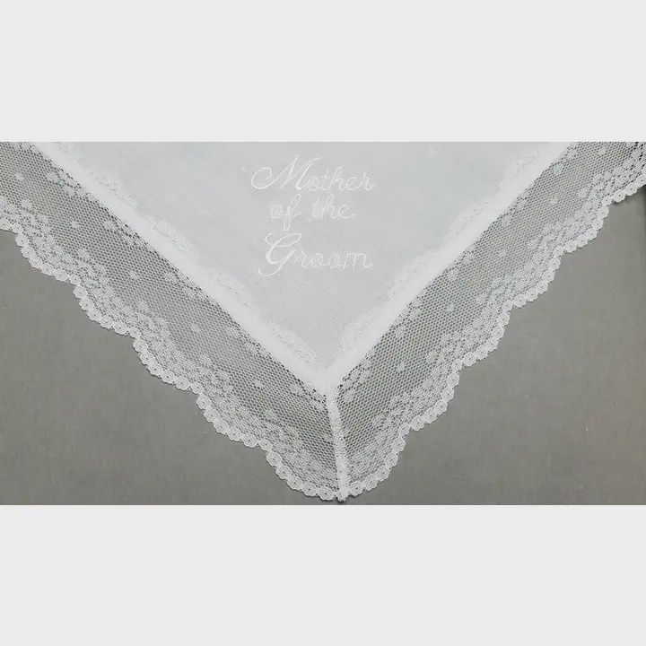 Linen " Mother of the Groom" Hanky