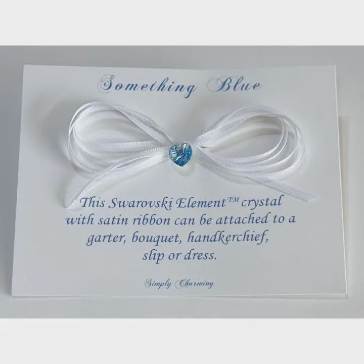 Something Blue Crystal w/ Ribbon