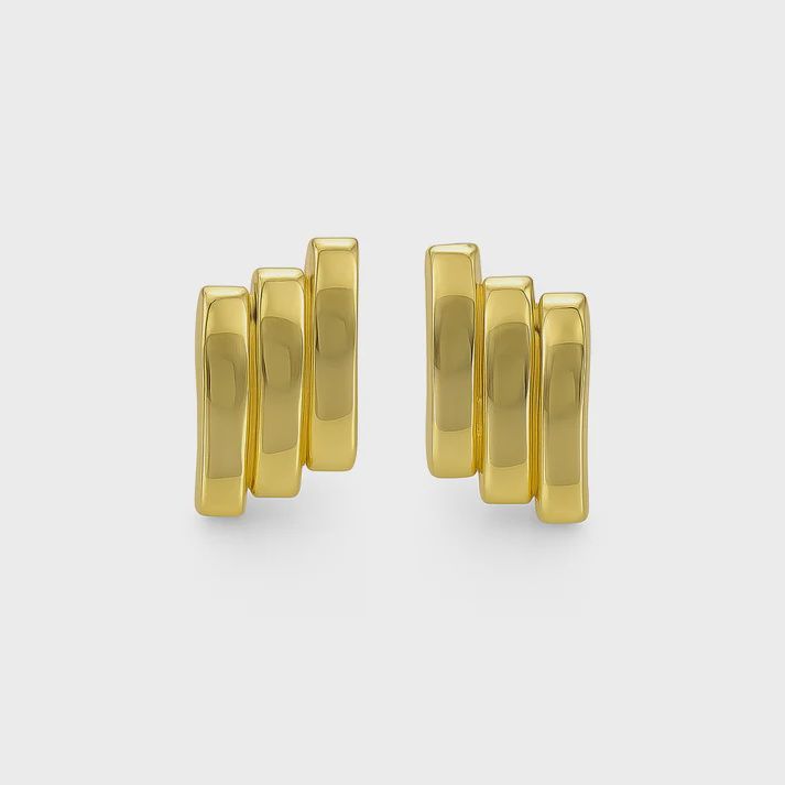 Natascha Studs- Shiny 18k Gold Plated