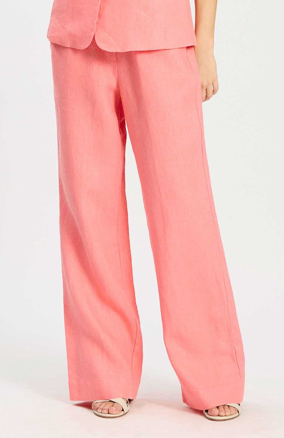 Monroe Linen Pant, COLOR: Shell Pink, Size: XS