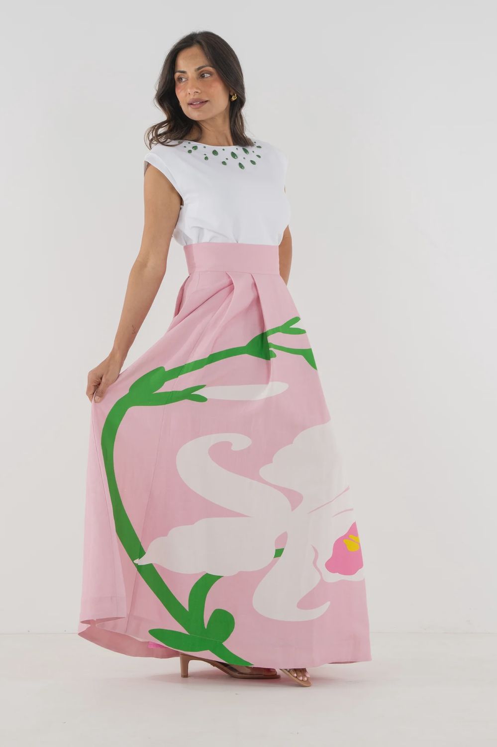 Blush Flora Milly Skirt