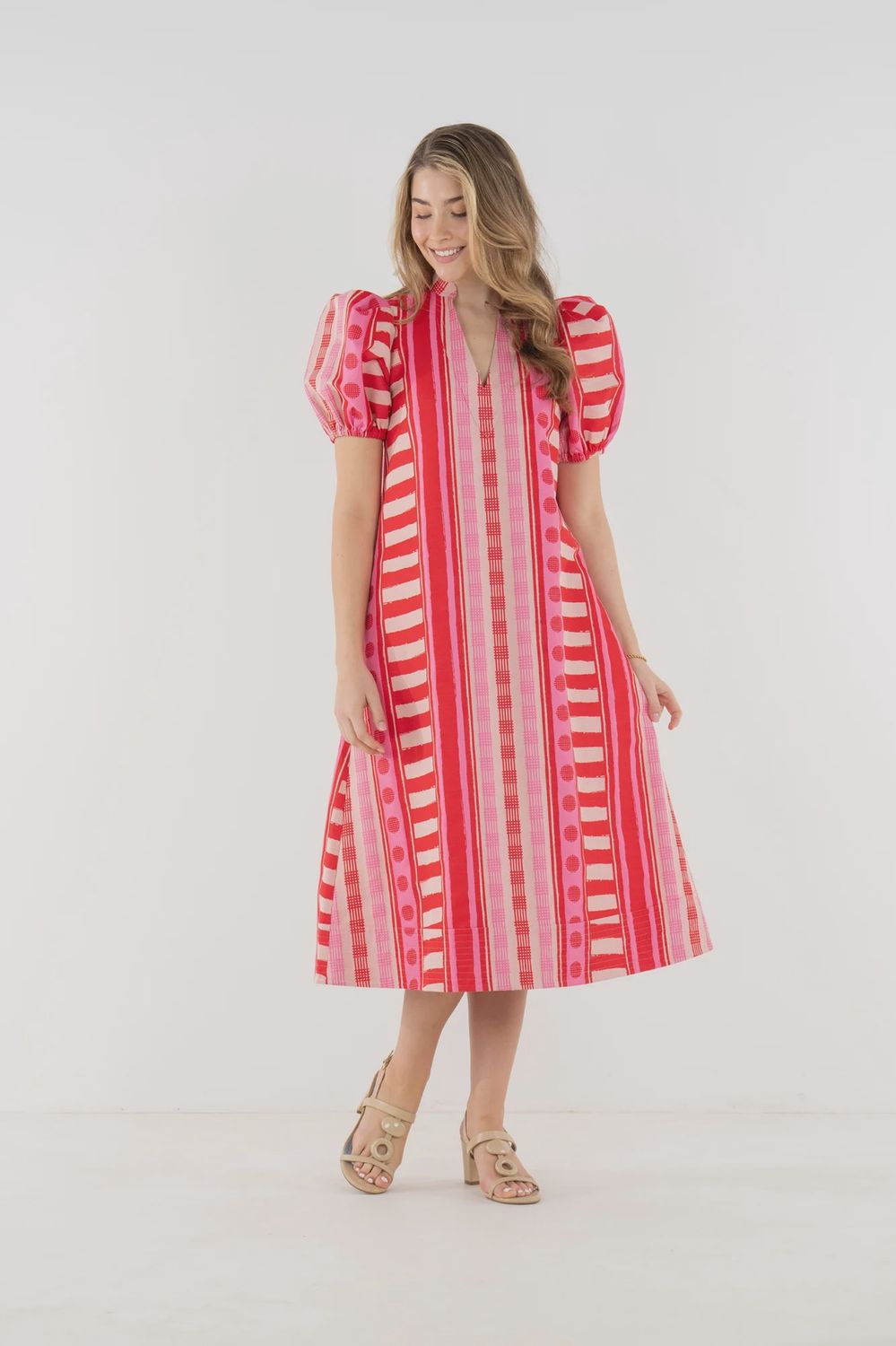 Hampton Dress, COLOR: Peach Jubilee, Size: XS