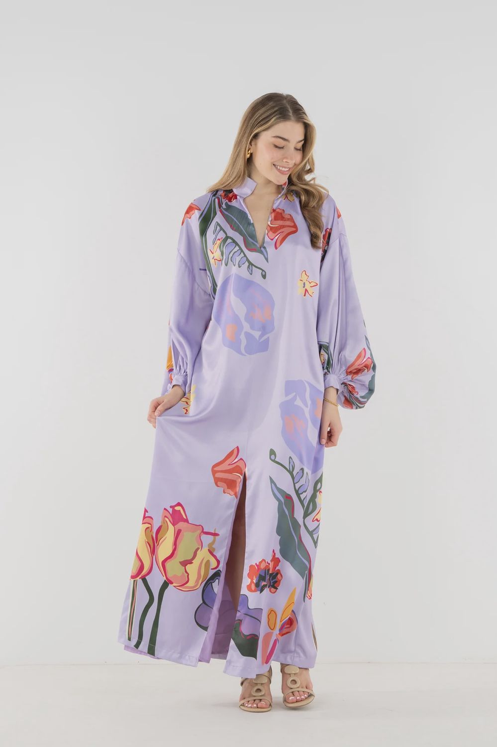 Fiona Dress - Lilac Garden, COLOR: Lilac Garden, Size: XS