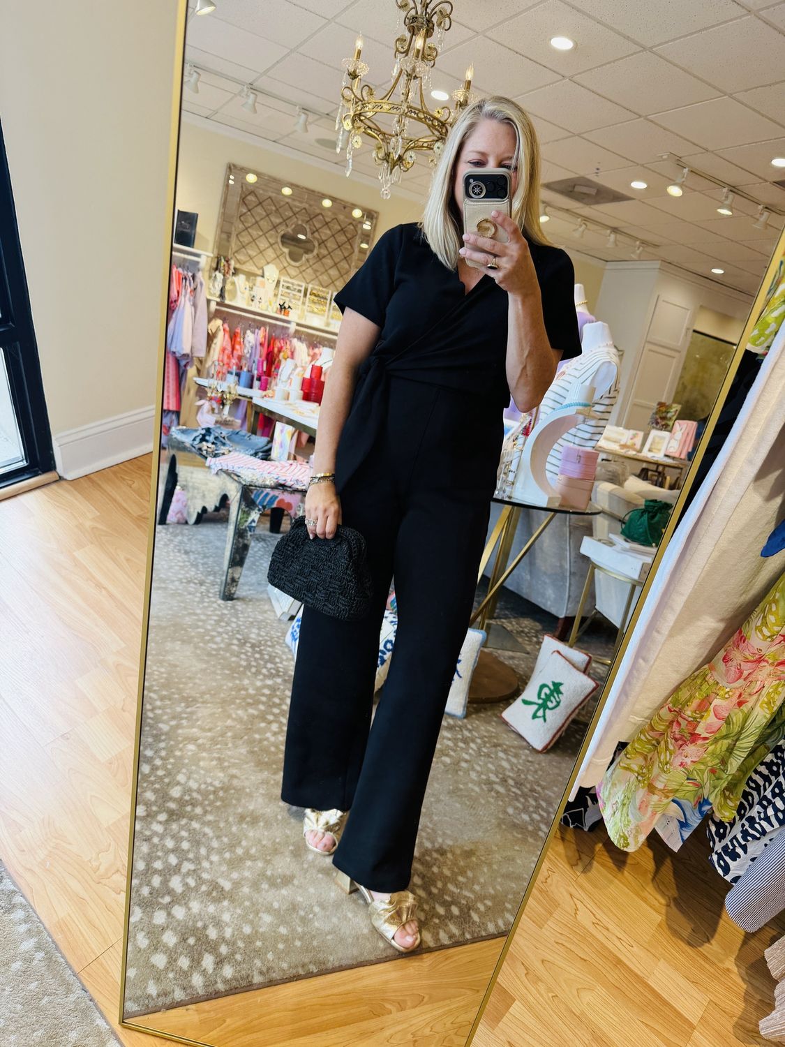 Spanx Airessentials Collared Tie Waist Jumpsuit