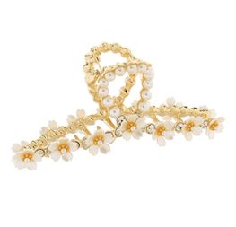 Floral Oblong Claw Clip