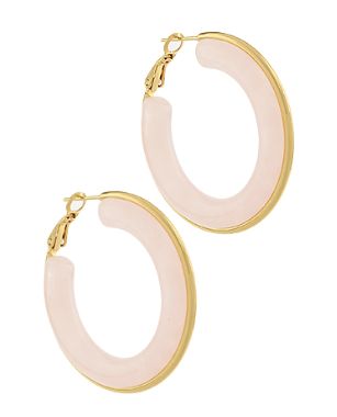 Acetate Circle Hoops, COLOR: Lt Pink