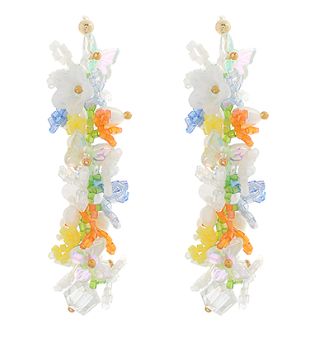 Floral &amp; Butterflies Beaded Earrings