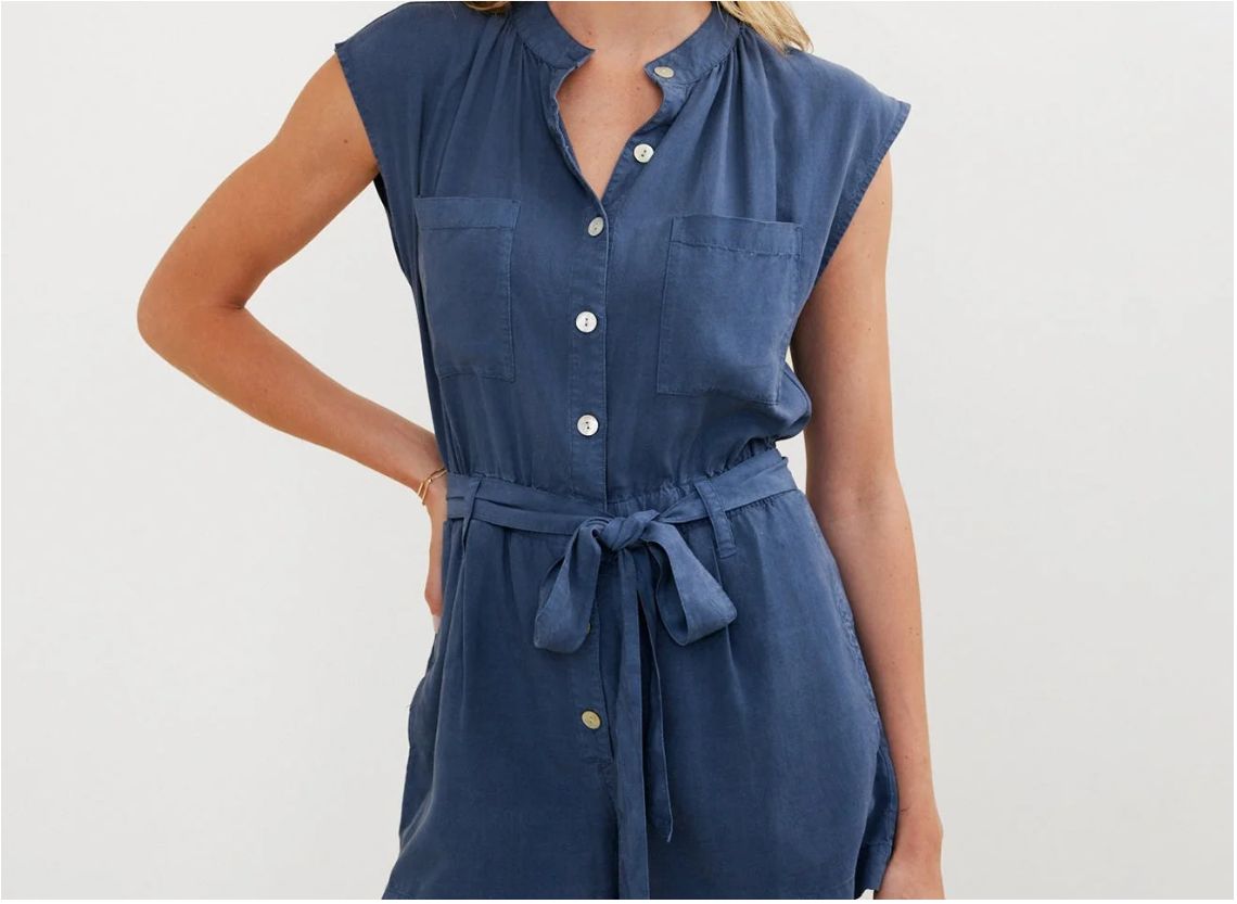 Cap Sleeve Pocket Romper