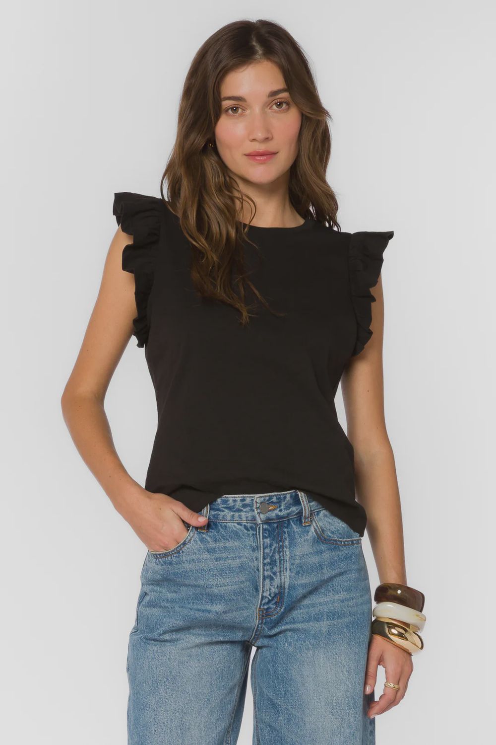 Fabiola Tee, COLOR: Black, Size: XS