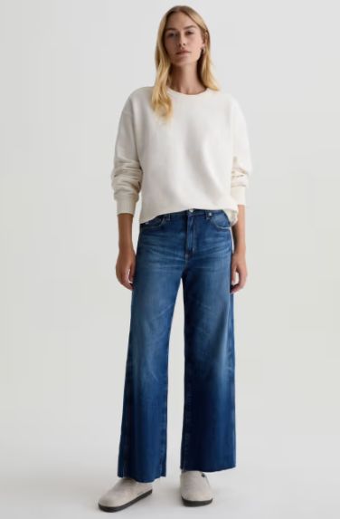 Saige Wide Leg Crop - Watermist