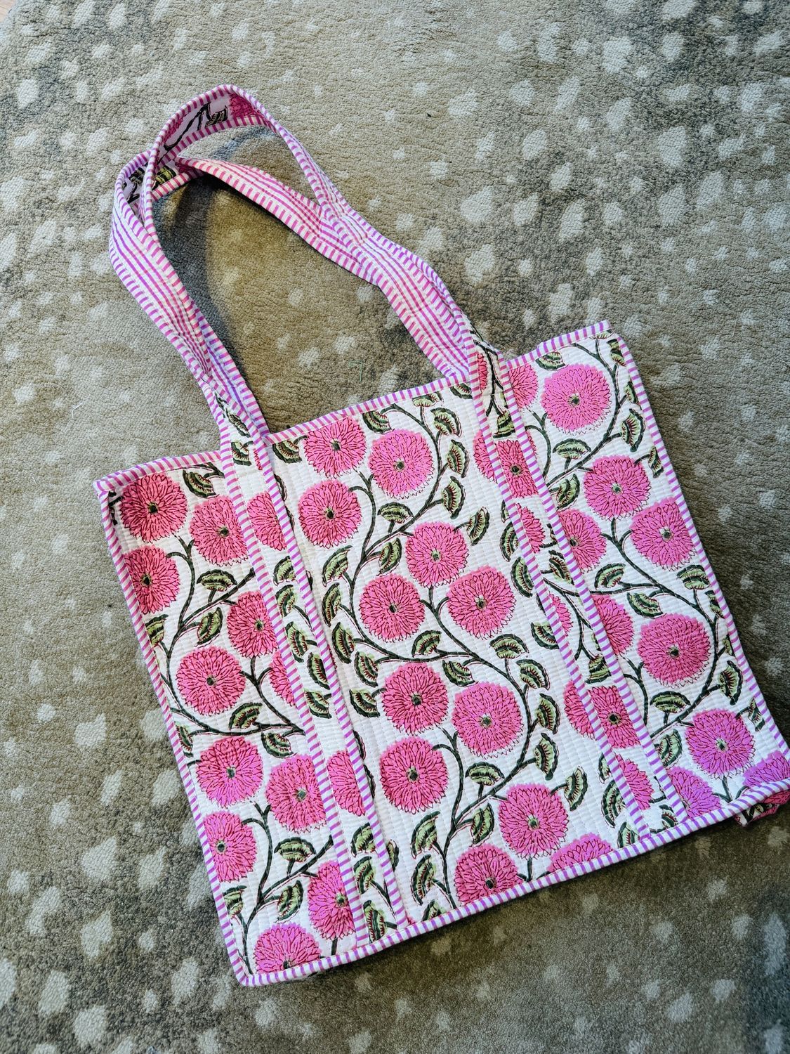 Large Quilted Tote Bag
