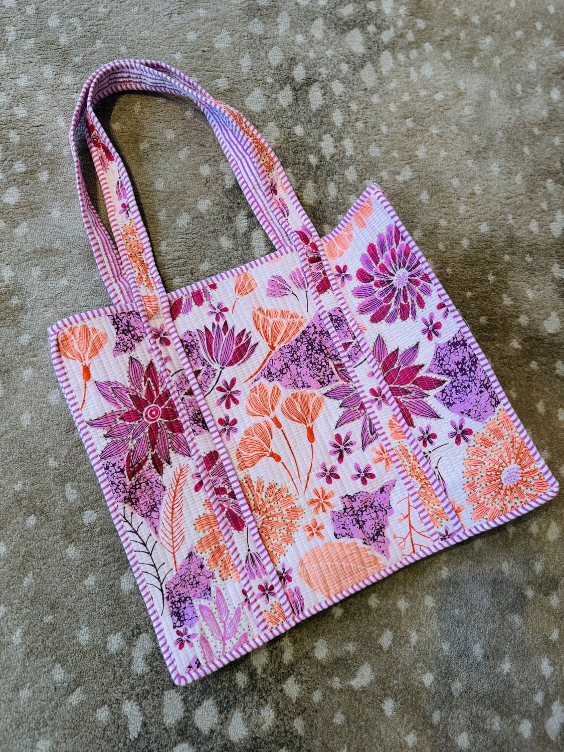 Large Quilted Tote Bag