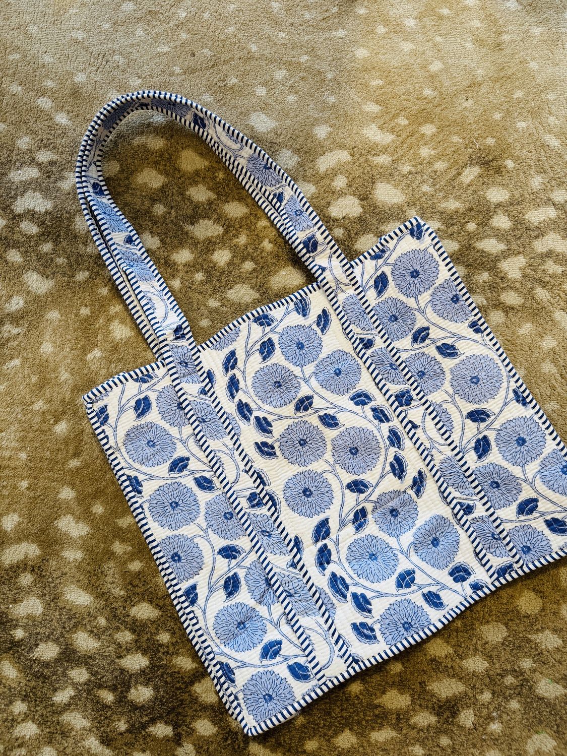 Large Quilted Tote Bag