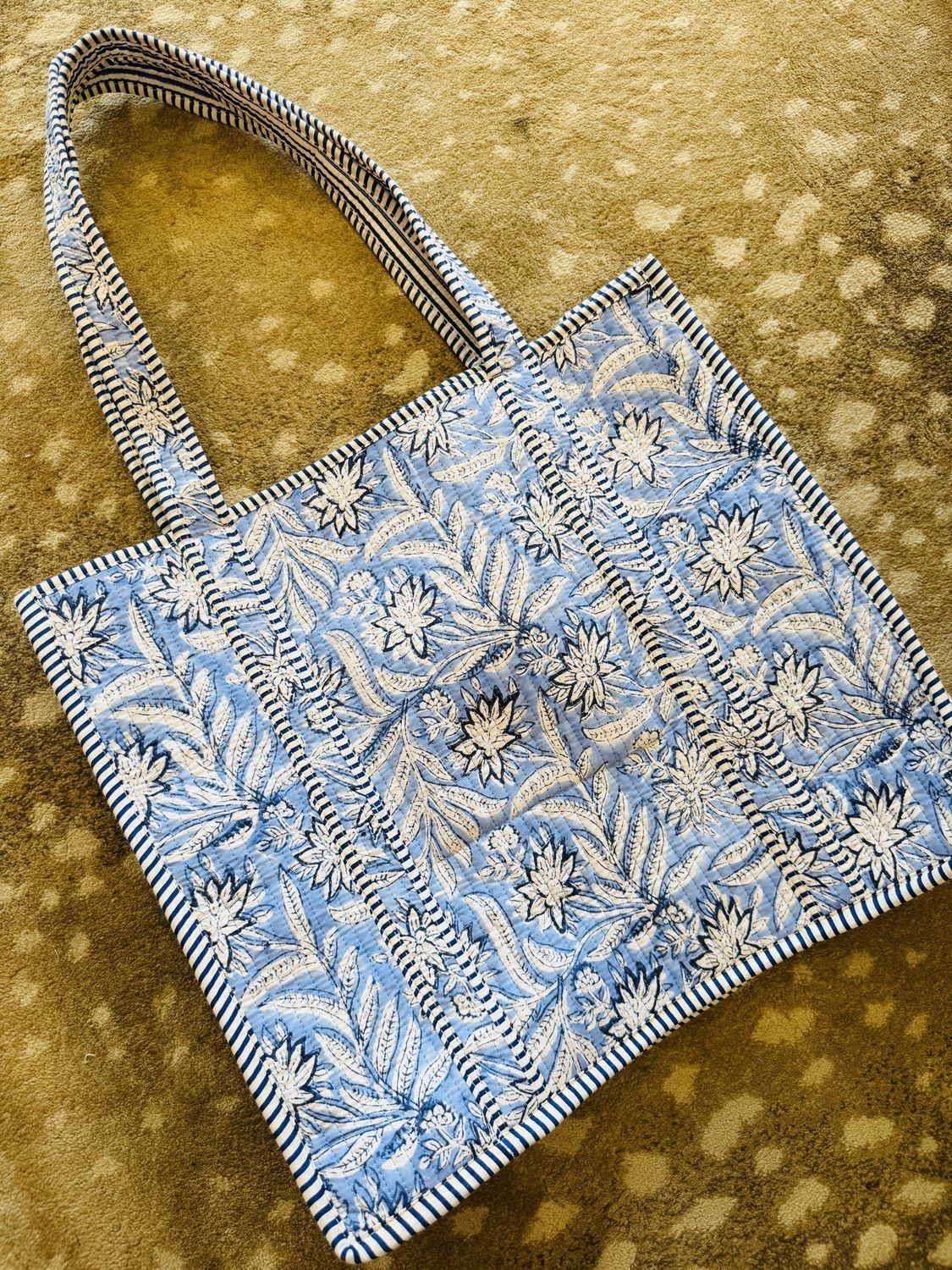 Large Quilted Tote Bag
