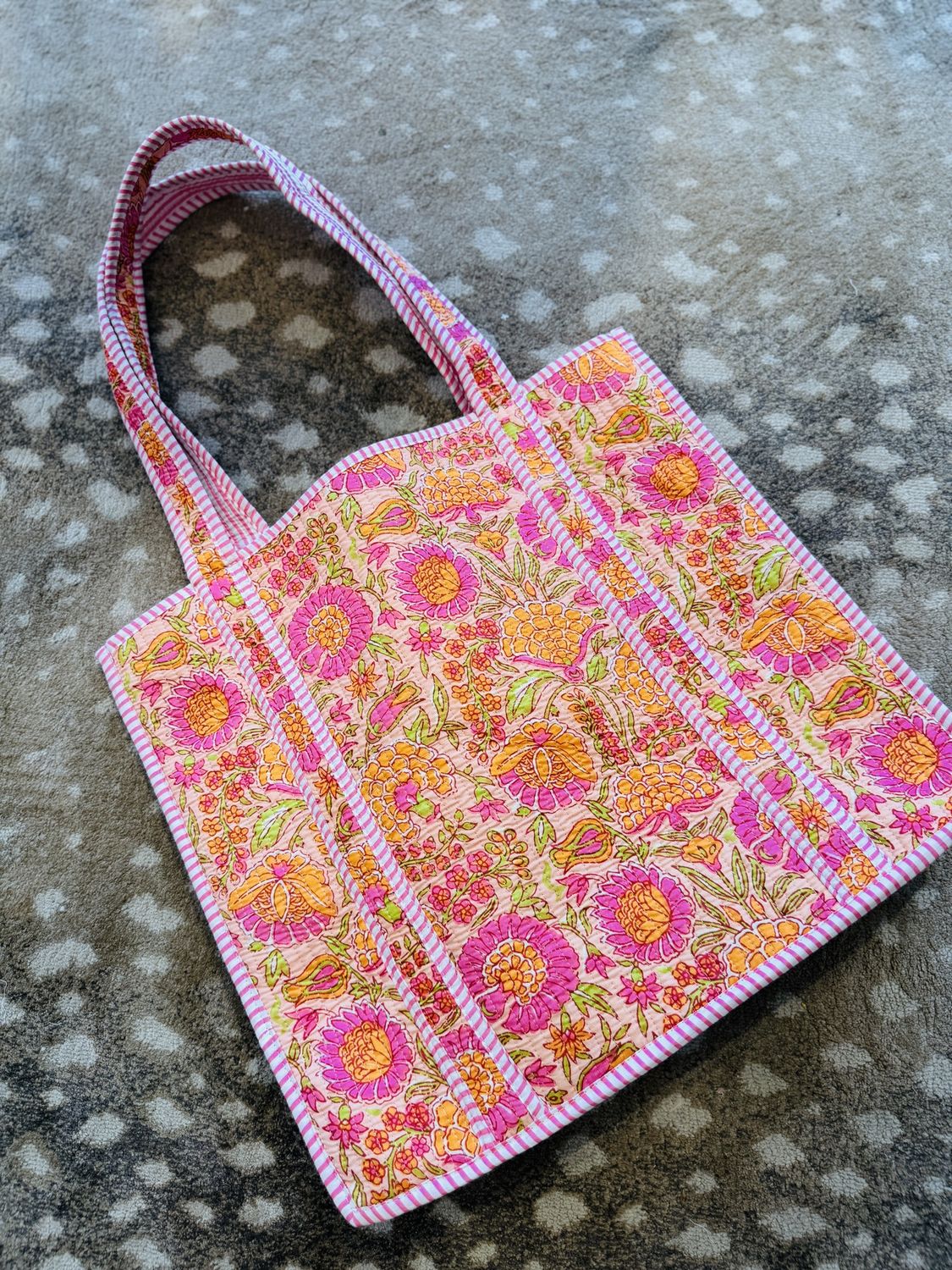 Large Quilted Tote Bag