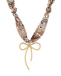 Bandana Bow Charm Necklace