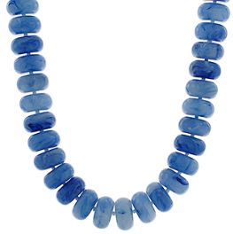 Chunky Marble Bead Necklace, COLOR: Blue