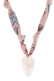 Marble Heart Scarf Necklace