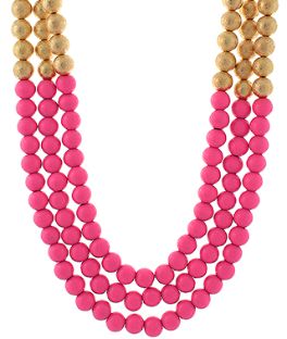 Wood Ball Statement Necklace