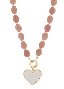 Marbled Heart Pendant Necklace