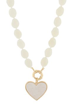 Marbled Heart Pendant Necklace