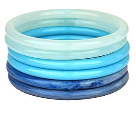 Ombre Bangle Stack, COLOR: Blue