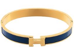 Initial Clasp Bracelet, COLOR: Navy