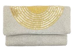 Half Sun Beaded Clutch