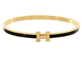 Thin Luxe Bangle, COLOR: Black
