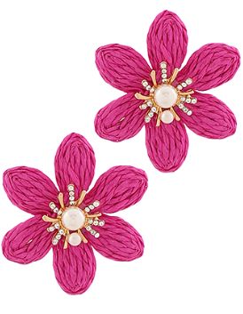 Raffia Flower Studs