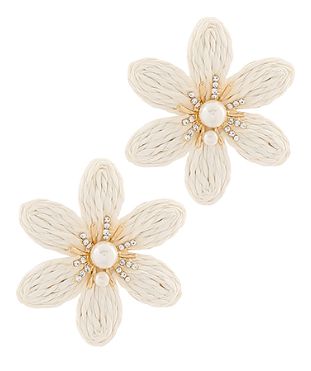 Raffia Flower Studs