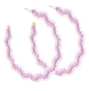 Wavy Circle Beaded Raffia Hoops