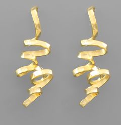 Hammered Spiral Studs