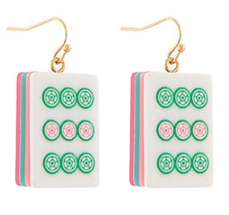 Mahjong Tile Earring