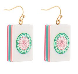Mahjong Tile Earring
