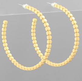 Cubed Hoops, COLOR: Gold