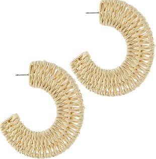 Natural Raffia Hoops