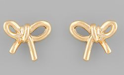 Brass Bow Earrings