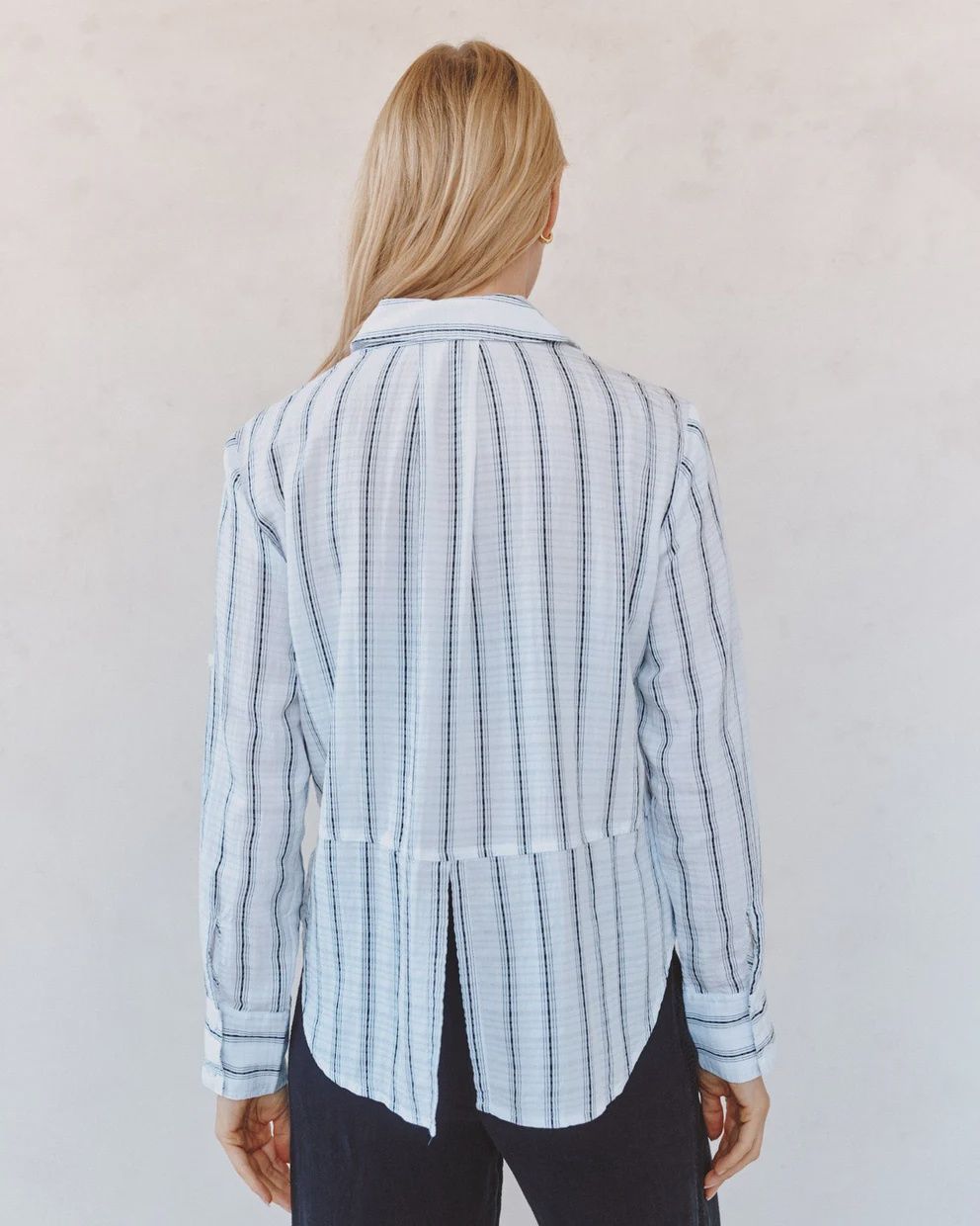 Clean Split Back Button Down Shirt