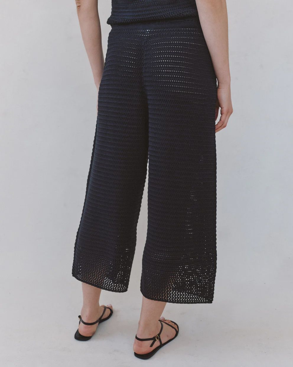 Crop Wide Leg Crochet Pant