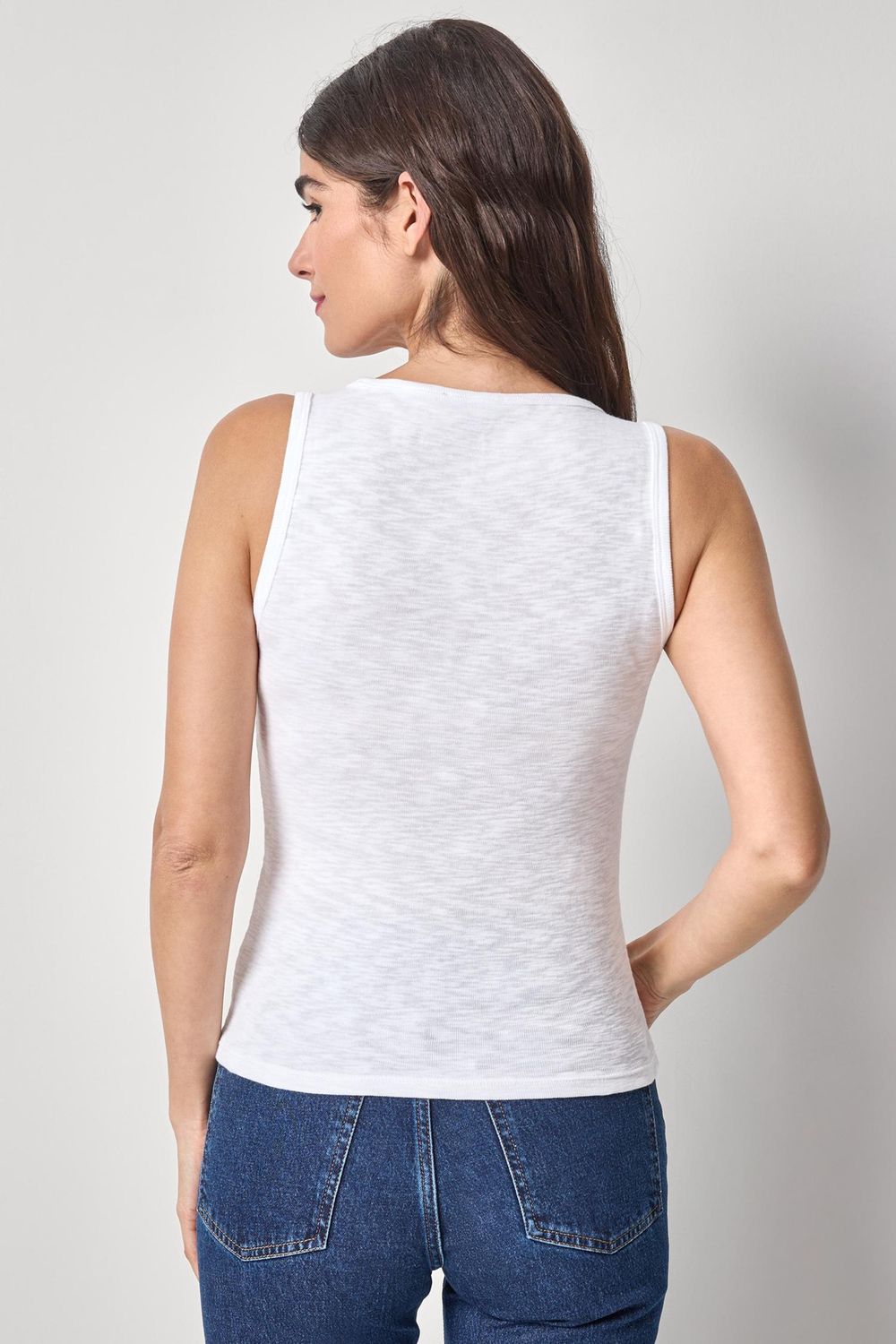 Wide Strap Scoop Neck Tank