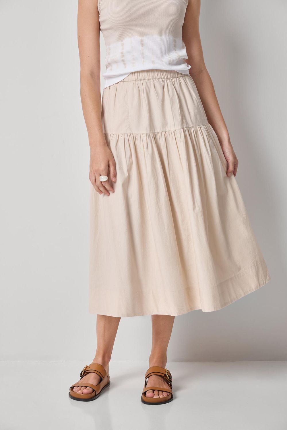 Poplin Yoke Skirt