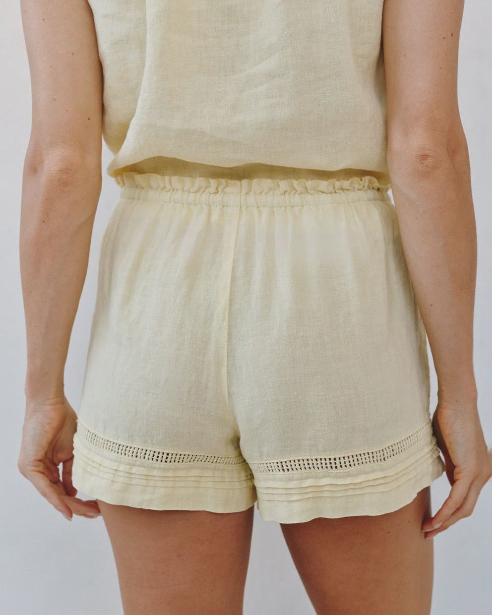 Lattice Pintuck Short