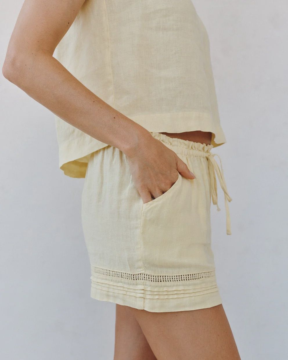 Lattice Pintuck Short