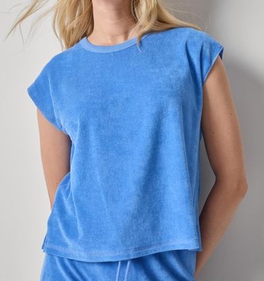 Terry Boxy Sleeveless Top