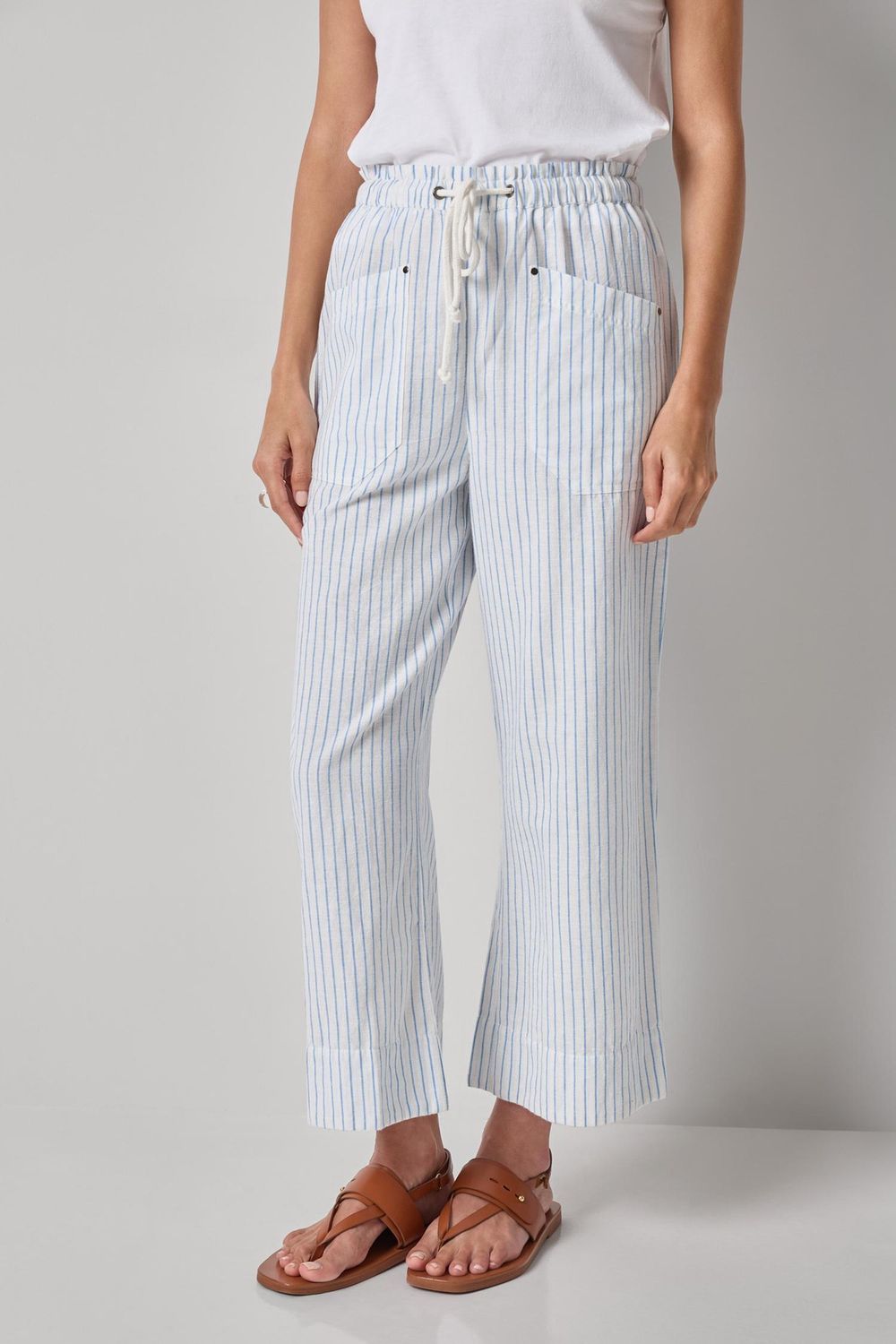 Striped Pant, COLOR: Capri Stripe, Size: M