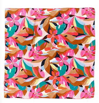 Floral Printed Silky Bandana