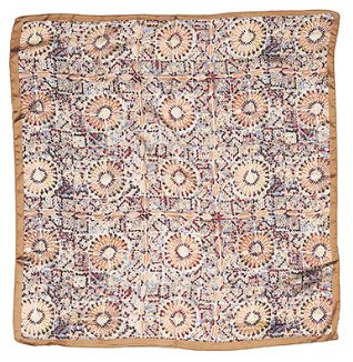 Abstract Floral Print Silky Bandana