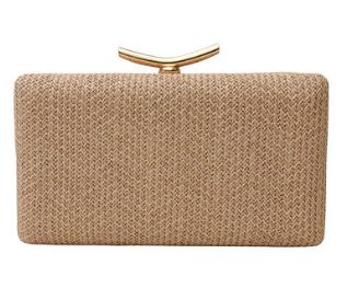 Straw Hard Case Clutch